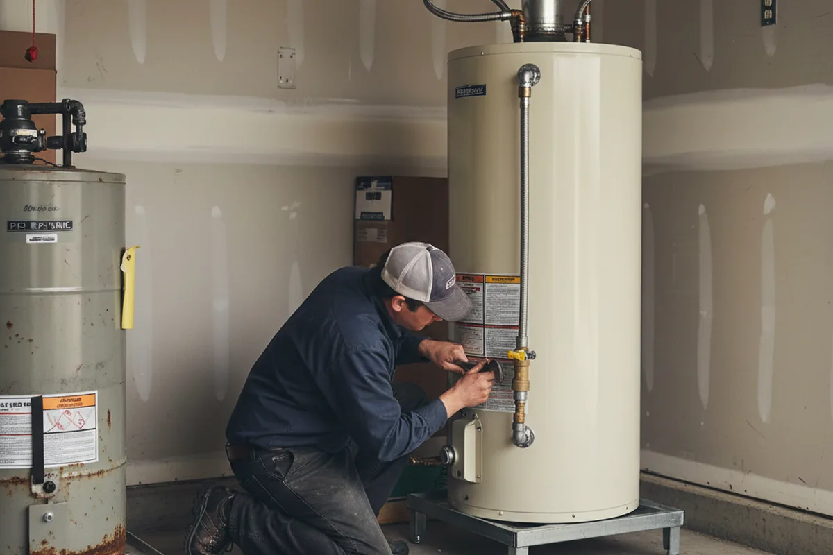 Water heater and shutoff valve replacement in Bovard